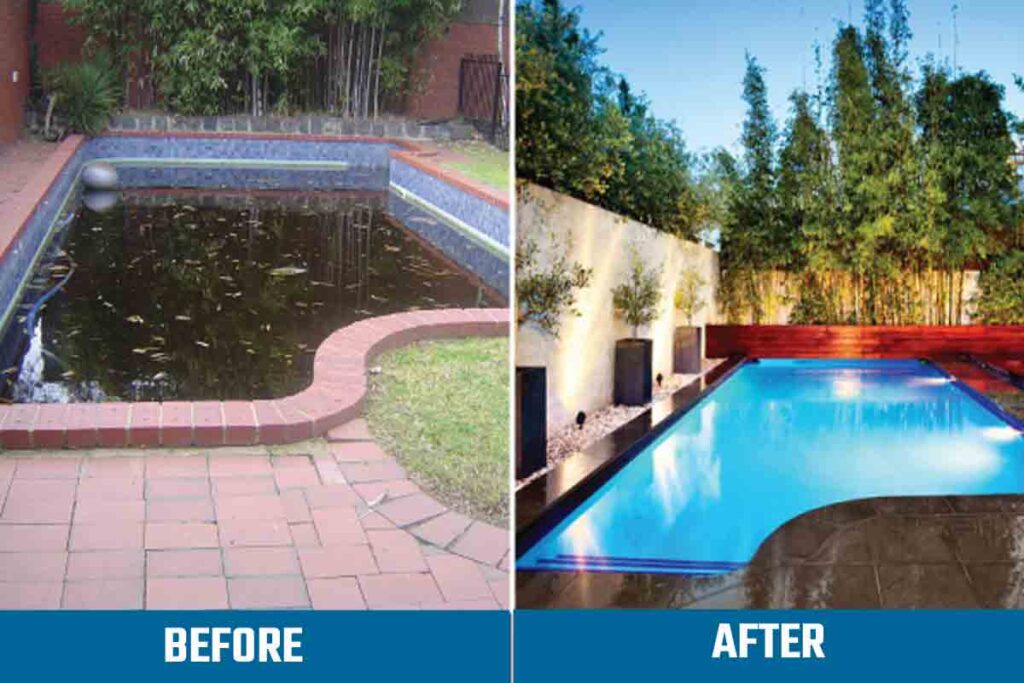 pool renovation by elite pool builder